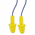 3M E-A-R UltraFit Reusable Earplugs, Corded, 25 dB NRR, Blue/Yellow, Pair, 200PK 7000052728